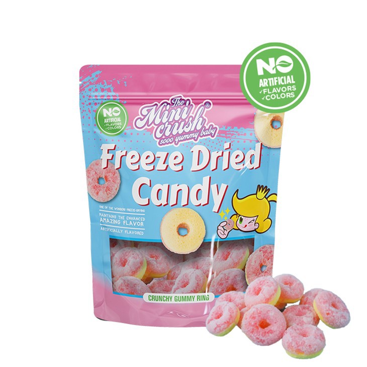 Freeze Dried Crunchy Peach Rings (Natural Color) bulk